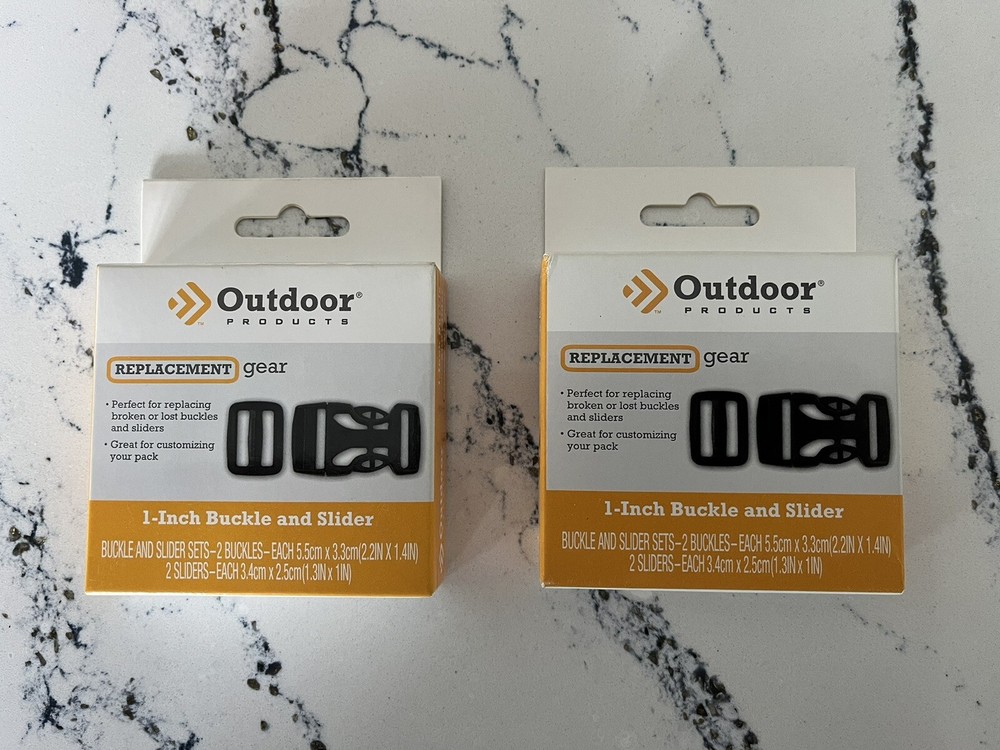 Outdoor Products 1 Inch Buckle & Slider Replacement Gear – 2 boxes