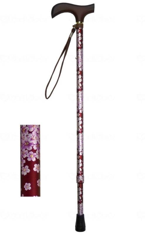 Wellfan Yume Life Adjustable Slim Pattern Cane – Sakura Wine
