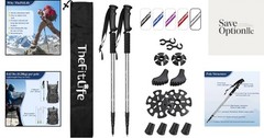 Ultralight Nordic Walking Trekking Poles – 2 Sticks with Anti-Shock & Quick Lock