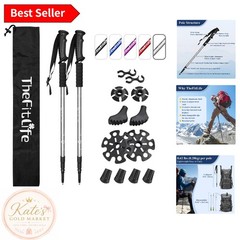 Ultralight Collapsible Trekking Poles – Anti-Shock, Quick-Lock System, 51.2 Inch