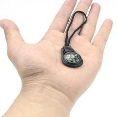 5-Pack Mini Survival Compass Waterproof Acrylic Pocket Compass with Lanyard Tool