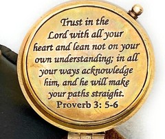 Engraved Compass With Leather For Men, Trust in The Lord Halloween Christmas