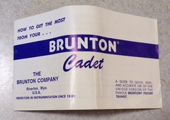 Vintage Brunton Cadet Pocket Transit with Instructions and Box