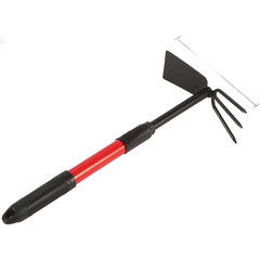 Heavy Duty Garden Tool Set 3 pcs Carbon Steel Shovel + Rake + Multipurpose Hoe