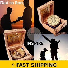 Engraved Compass Gift for Son – Inspirational Quote – ALADEAN