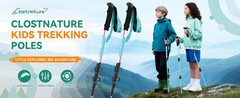 Kids Trekking Poles for Hiking – Collapsible Lightweight Hiking Poles, 2 Pack