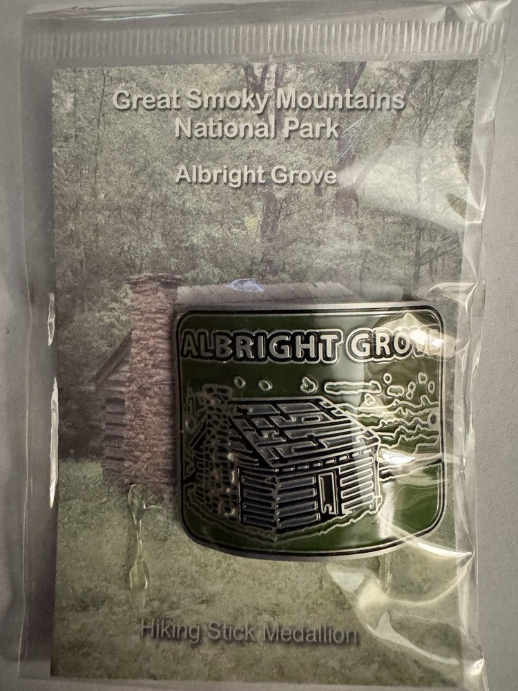 Albright Grove Trail. Hiking Stick Medallion. GSM National Park NEW