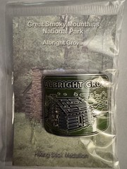Albright Grove Trail. Hiking Stick Medallion. GSM National Park NEW