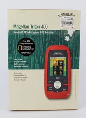 Magellan Triton 400 GPS Handheld Tested Works w/ Box Cable Manuals