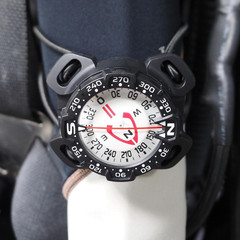 Glow-in-the-Dark Waterproof Bungee Mount Compass for Diving and Kayaking