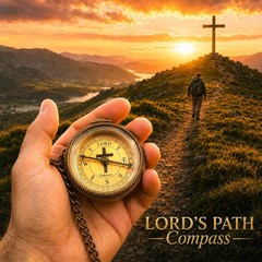 Lord’s Path Compass – 2.3″ Inch Diameter, 0.55″ Thick, Proverbs 3:5-6