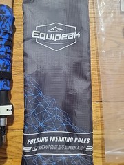 Equipeak Folding Trekking Poles – Blue – Aircraft Grade 7075 Aluminum – Size S