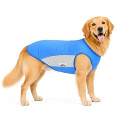 Dog Cooling Vest for Hot Weather，Dual-Layer Water-Holding Side Panels XL Blue