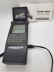 Eagle Accunav Sport GPS Handheld with Case, Car AC Adapter, Tested and Working
