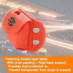 Orange Nylon Transponder Mounting Pouch – Waterproof – Status Window