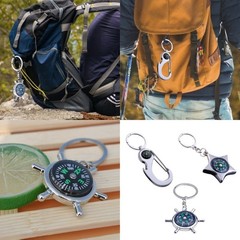 Clear Cover Survival Compasses Camping Hunting Hiking Mini Keychains Compasses