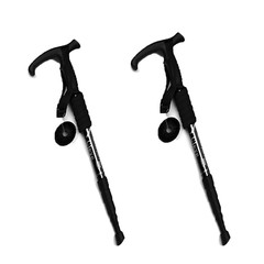 1 Pair Hiking Walking Sticks Trekking Poles Collapsible Lightweight Anti-Shock