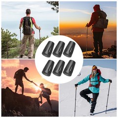6X Reinforced Rubber Tip End Hammers Trekking Pole Hiking Walking Stick Cane