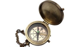 Trust In The Lord Engraved Brass Compass Wooden Case Christian Gift For Men