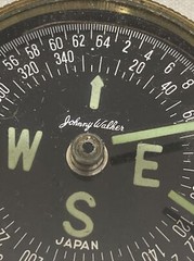 Vintage Johnny Walker Japan Brass Pocket Compass