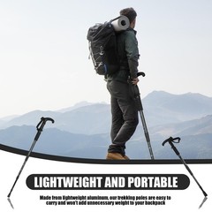 Trekking Hiking Poles Foldable Adjustable Walking Sticks Anti-Shock Climbing Sti