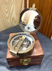 Antique Vintage Brass Solid Kelvin & Hughes 1917 Brunton Compass Handmade gift