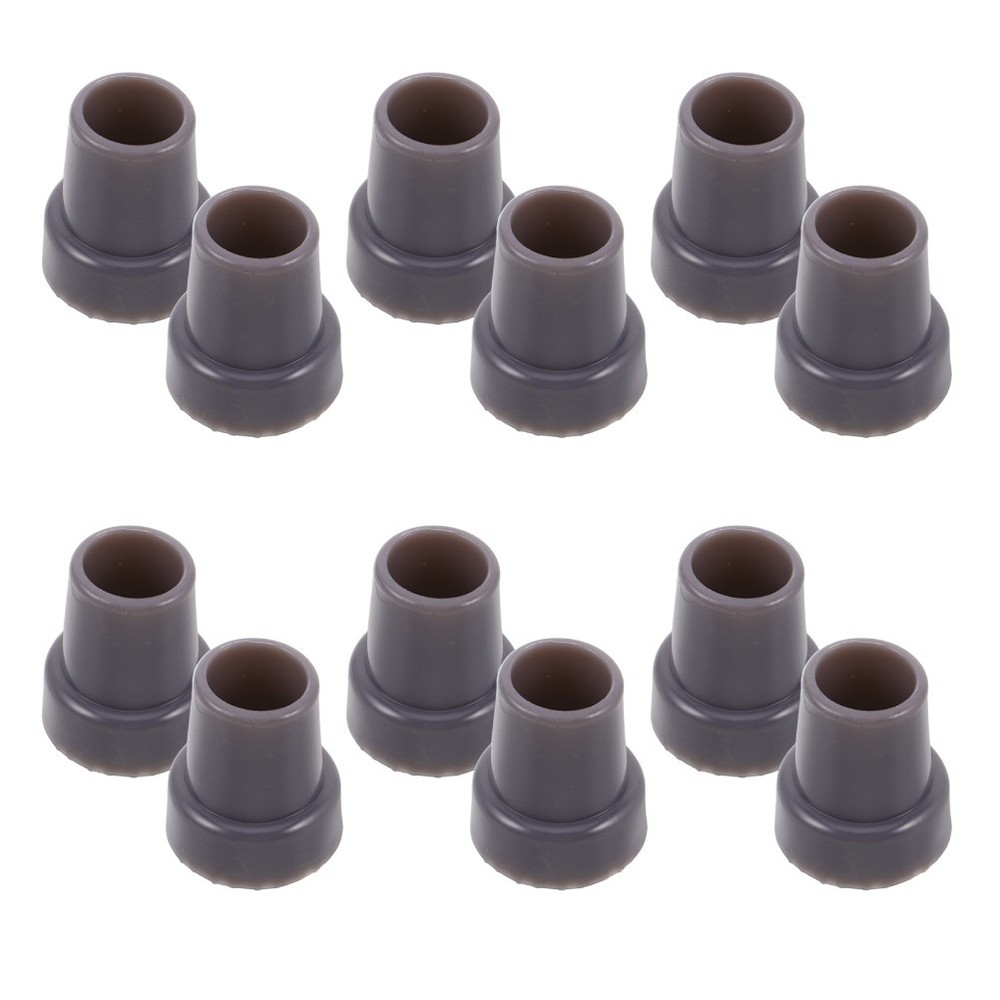 12 Pcs Crutch Tips Rubber for Crutches Cane Stability Bottom Caps