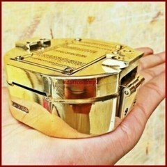 Brunton Nautical Brass Compass Vintage Navigational Heavy Solid Brass Gift