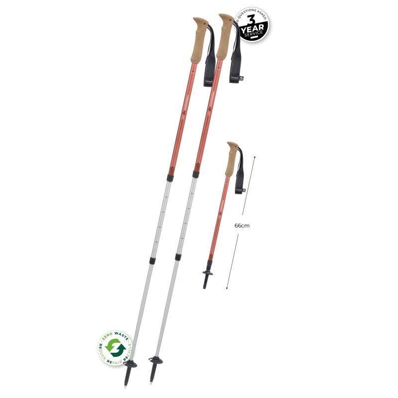 Komperdell Highlander ZERO Hiking Poles Adjustable Snowshoe Walking Trekking