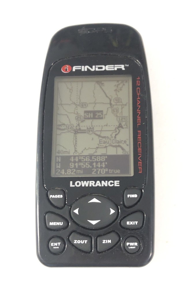 LOWRANCE iFINDER 12 Channel Receiver GPS Black Tested Working
