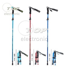 Collapsible Tri-fold Trekking Hiking Poles Aluminium Walking Stick Anti-Shock
