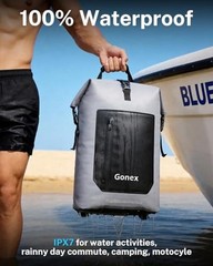 Waterproof Ultralight TPU Backpack Roll Top Dry Bag, Kayaking | Back 35L Grey