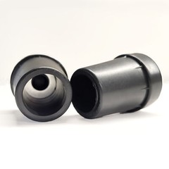 2pcs Replacement Rubber Cane Tips with Metal Washer for 3/4″ in Black – Durable