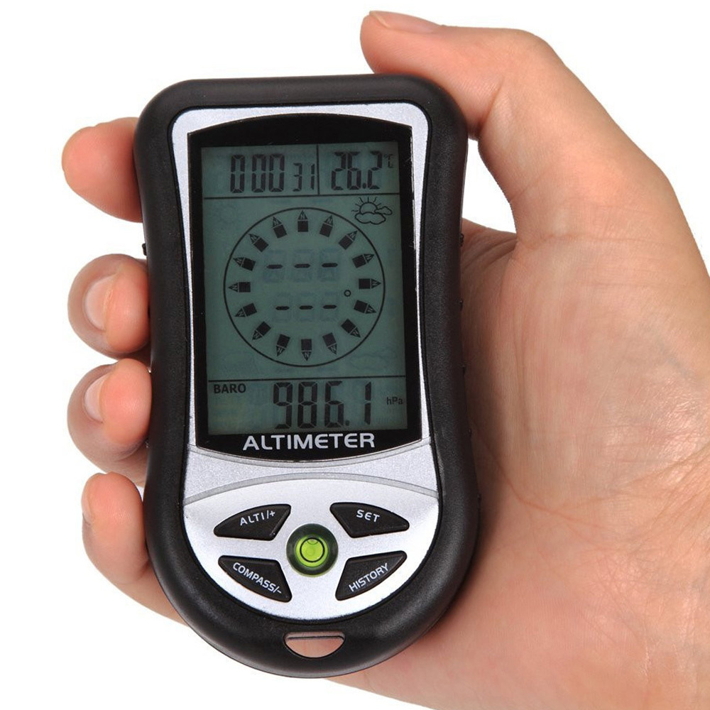Protable Camping 8 In 1 Digital Compass Altimeter Barometer Thermometer