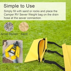 Camper/RV/Trailers Sewer Weight Bag for RV Camping, RV Sewer Hose 1 Pack