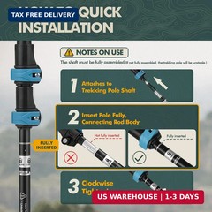 GPTCAMP Walking Sticks,Trekking Poles Collapsible Hiking Poles,Lightweight Foldi