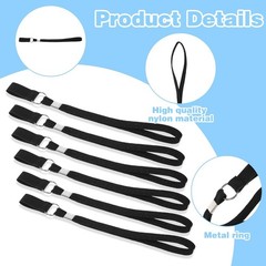 6 Pack Walking Cane Wrist Strap, Anti-Slip Elastic Trekking Pole Handle Straps