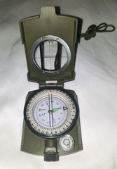 Compass Military Lensatic Sighting Camping w/ Carrying Bag Waterproof