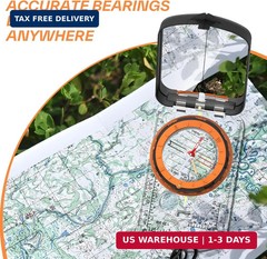 Sportneer Compass Hiking Survival, Camping Accessories Orienteering Compass with