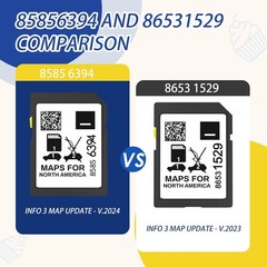 2025 Release GPS Navigation SD Card Compatible with GMC Chevry Cadilla Buick,Sil