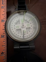 Vintage Metal Lensatic Compass – Liquid Filled – Made in Japan – Free Shipping!