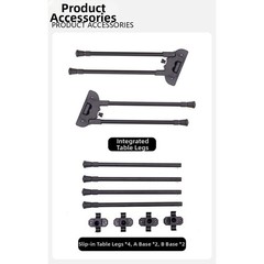 Strong Nylon Jointed Table Legs for IGT Camping Aluminum 40cm All Terrain Use