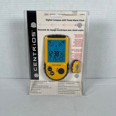 Centrios Digital Compass Travel Alarm Clock Yellow Weatherproof 6308162 NEW