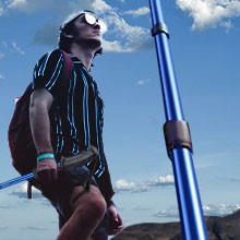 Trekking Poles Shock Absorbing Adjustable Hiking or Walking Sticks for Hiking