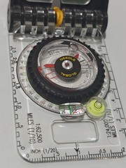 Brunton TruArc15 F-TRUARC15-DMIL-K-GL Compass Rare Earth Magnet, Glow, Mirrored