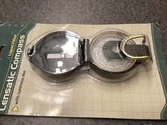 Ozark Trail Lensatic Compass, Black, Model 2223 Brand New Glow In Dark