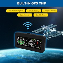 Car Inclinometer for Off-Road Driving, GPS Speedometer MPH KMH with AM50-B