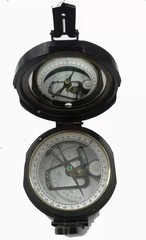 Geological Brunton Compass with Leather Case Pocket Transit Surveying Tool