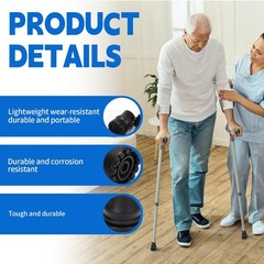 8pcs Walking Stick Rubber Buffer, 19mm Crutches Rubber Walking Stick Rubber Tips Walkin…