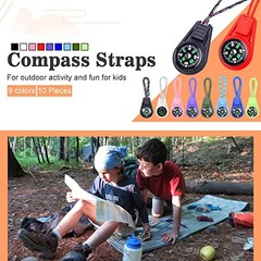 Mini Compass for Kids Compass Keychain，Button Compass Bulk 10pcs Mixed colors